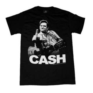 Johnny Cash Flippin the Bird Music T Shirt Tee  