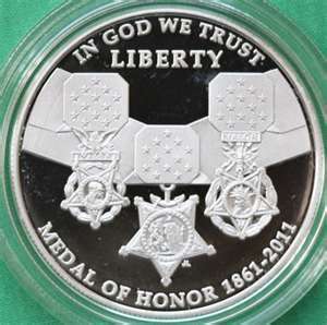 2011 MEDAL OF HONOR PROOF SILVER COIN $1   