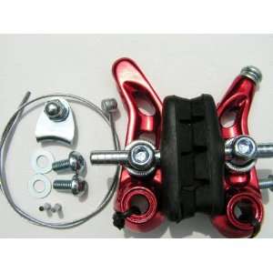  Cantilever BMX bicycle brake set   RED ANODIZED: Sports 