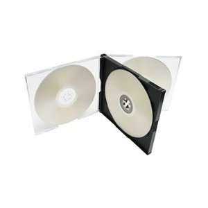  50 STANDARD Black Quad 4 Disc CD Jewel Case Electronics
