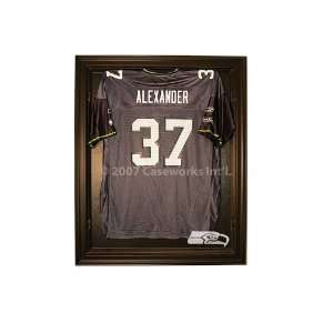 Seattle Seahawks Football Jersey Display Case Cabinet Style with Black 