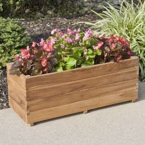  30 Teak Wood Window Box Planter: Patio, Lawn & Garden