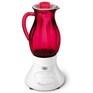   Attrezzi JBL800RAAW Pearlescent White Blender with Merlot Red Pitcher