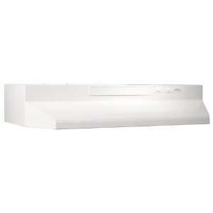 Broan F402411 24 Inch Two Speed 4 Way Convertible Range Hood, White on 