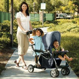 New Baby Trend Galaxy Sit N Stand LX Baby Double Stroller w/Car Seat 