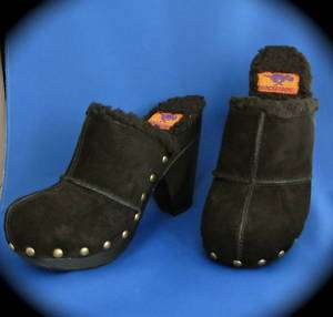 ROCKET DOG GLOBETROT BLACK SUEDE CLOGS Shoes  