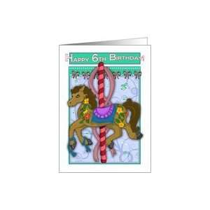  Carousel Pony 6th Birthday Card Toys & Games