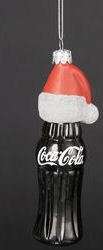 Coca Cola Coke Bottle With Santa Hat Christmas Tree Ornament NIB 