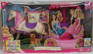 Barbie Princess Charm School POP UP CANOPY CARRIAGE  