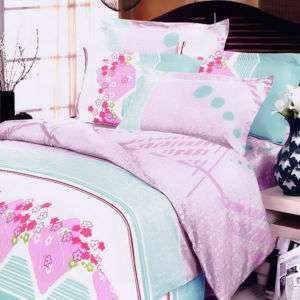 4PC Queen [Cherry Blossom] Duvet Cover Bedding Set  