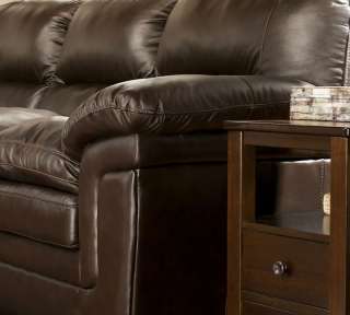 PARKER   CONTEMPORARY GENUINE BROWN LEATHER SOFA COUCH SET LIVING ROOM 