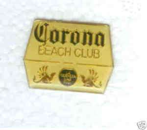 Vintage Corona Beach Club Beer Hat Lapel Tac Pin  