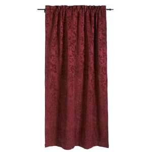   58 by 80 Inch Woven Chenille Jacquard Curtain Pole Top Panel, Burgundy