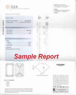 ct Emerald Cut Diamond E Color VS1 Clarity W/ GIA Report  