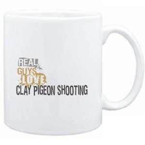 Mug White  Real guys love Clay Pigeon Shooting  Sports:  