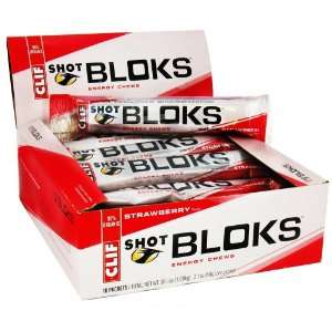 Clif Shot Bloks   Energy Chews   Strawberry   18 pk 