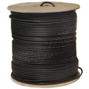  NEW RG6 Coaxial Cable, 18AWG Solid Black, 1000 ft, Spool 