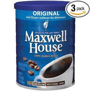 Maxwell House Coffee, Original Deco, 13 Ounce Cans (Pack of 3)