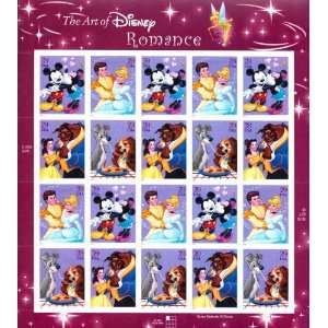    The Art of Disney Romance Collectible Stamp Sheet 