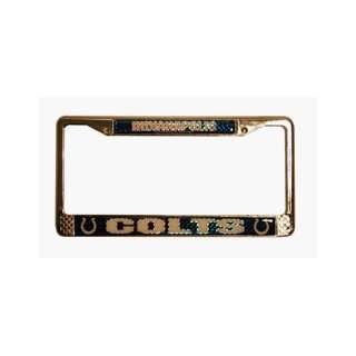  Indianapolis Colts DELUXE Domed Chrome License Plate Frame 