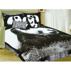  Panda Bear Design Comforters  Queen size Black and White 
