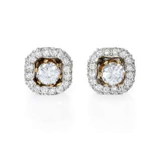 18k White Gold Diamond Earring Jackets  