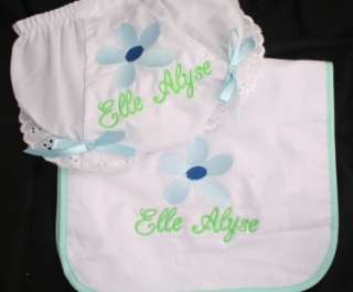 Personalized Diaper Cover and Burp Cloth Gift  