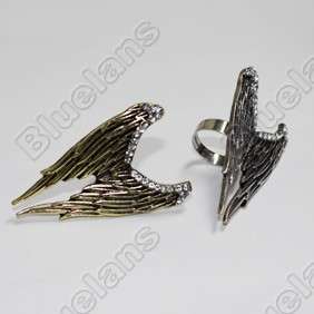 Personality Angels Wing Stretch Adjustable Fashion RING 5080 Silver 