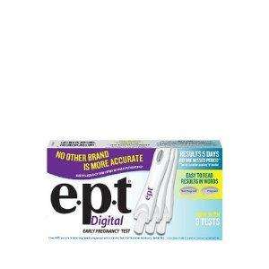 ept Early Pregnancy Test DIGITAL (3 tests) Easy to Read +/  over 99% 