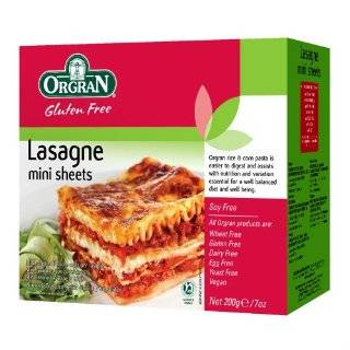 Orgran Rice and Corn Mini Lasagna Sheets, 7 Ounce (Pack of 4)