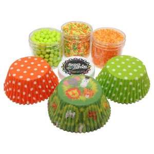 Jungle Pals Cupcake Kit by Crispie Sweets   Sprinkles and Baking Cups 