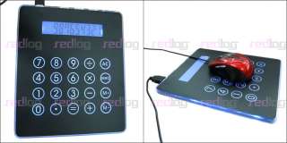 Mouse Pad Calculator USB Hub with Blue Light  