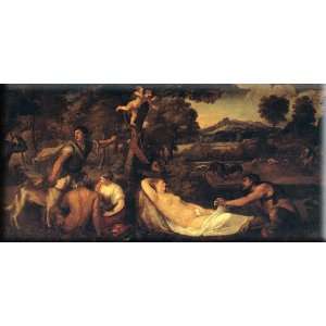  Jupiter and Anthiope (Pardo Venus) 16x8 Streched Canvas 