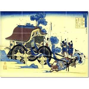Katsushika Hokusai Ukiyo E Tile Mural Interior Renovate  36x48 using 