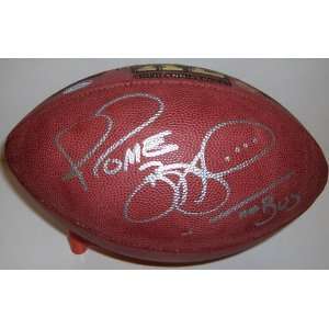 Jerome Bettis Signed Official NFL Leather Football with The Bus 