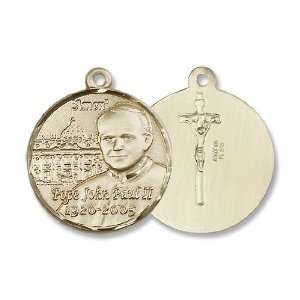  14K Gold Pope John Paul II Medal Jewelry