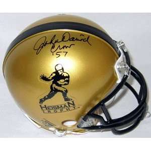 John David Crow signed Heisman Authentic Mini Helmet Heisman 57  GAI 