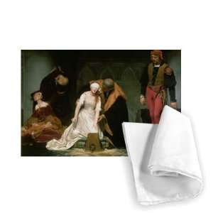 The Execution of Lady Jane Grey, 1833 (oil   Tea Towel 100% Cotton 
