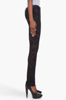 Preen Line Grey & Black Leopard Print Jeans for women  