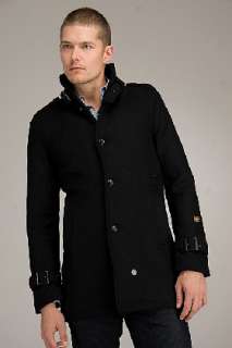 star New Garber Wool Black Trench Coat for men  