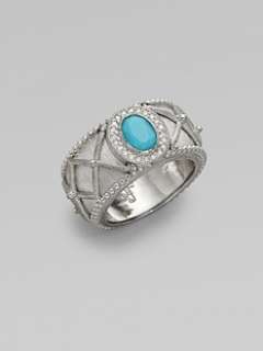 Jude Frances   Turquoise, Diamond & Sterling Silver Ring