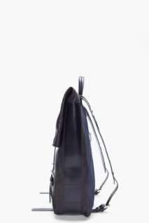 Neil Barrett Black Folded Leather Backpack for women  SSENSE