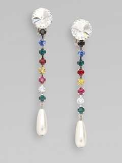 Miu Miu   Swarovski Crystal Accented Drop Earrings