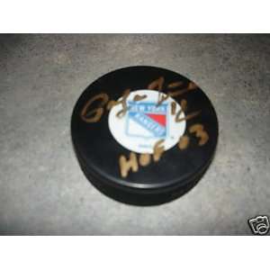 Pat LaFontaine Autographed New York Rangers Puck w/ COA