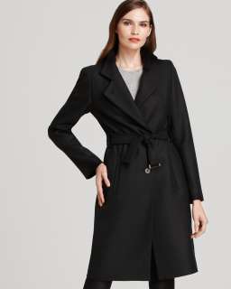 BOSS Black Belted Stretch Wool Coat   Coats & Jackets   Apparel 