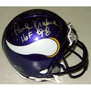 Paul Krause Memorabilia Signed Minnesota Vikings Replica Mini Helmet