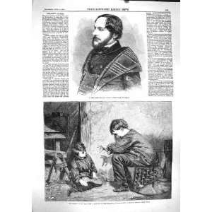  1860 PHILARET CHASLES PORTRAIT CHILDREN WALL SHADOWS