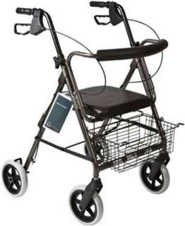   Deluxe Rollator, 8 Wheels, Rolling Walker with Padded Seat NEW