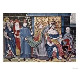 Charlemagne Crowned by Pope Leo III, Dec.25,800 Giclee Poster Print 