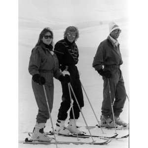 Prince Charles, Princess Diana, Duchess of York Skiing Down an Off 